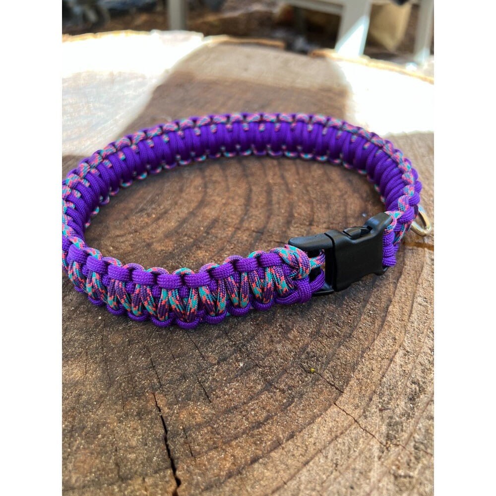 Fits 17 in. Neck Size, King Cobra Paracord Dog Collar HANDMADE NEW
